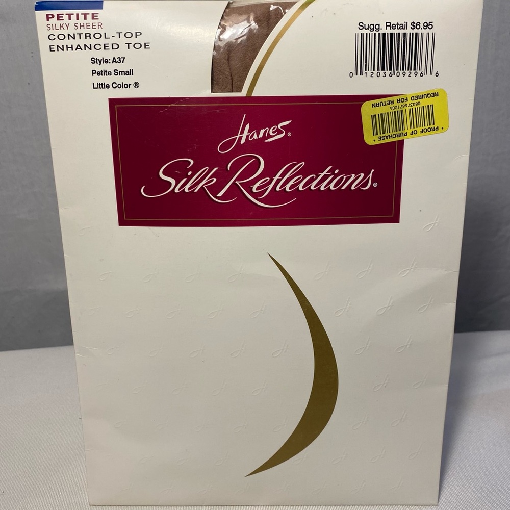 New Hanes Silk Reflections Control Top Enhanced Toe A37 Petite S Little Color